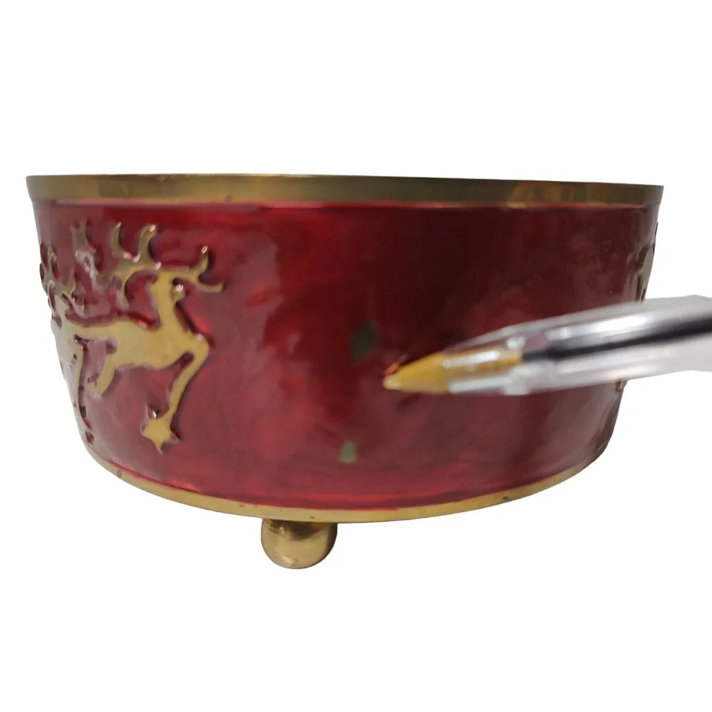Pier One Christmas Brass Red Wine Bottle Stand Large Candle Holder Holiday‎ SEE